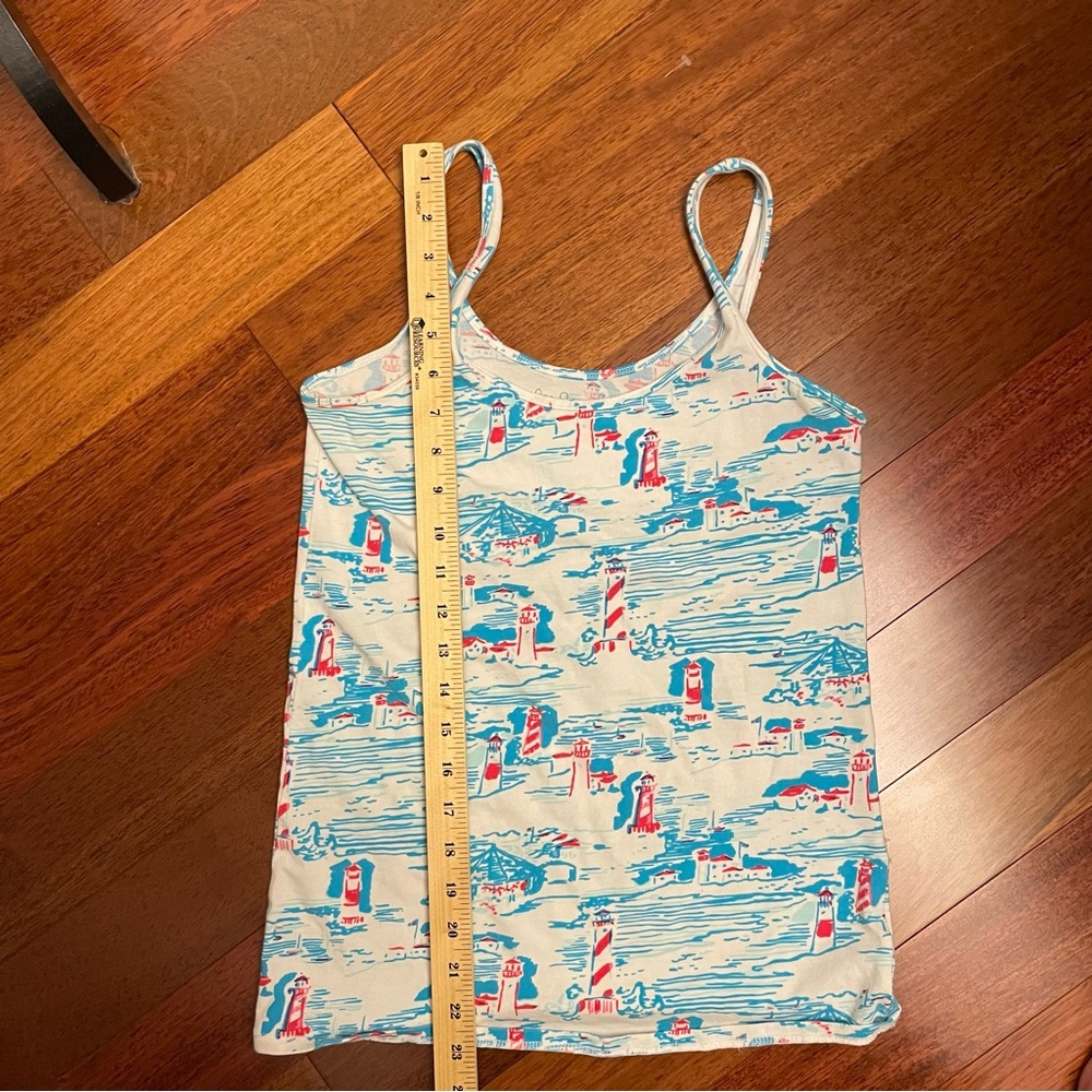 Lilly Pulitzer White, Blue and Pink lighthouse Tank Top - Picture 6 of 8
